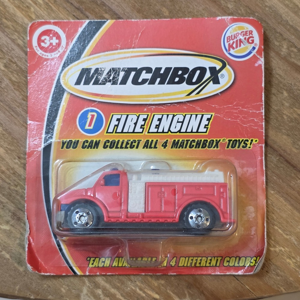 Matchbox Fire Engine Burger King Big Kids Meal Toy 2004 Red Diecast New Sealed